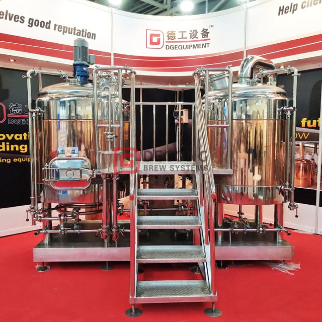 Sistema di produzione di birra conica conica in rame microbirrificio in acciaio inossidabile da 500 litri in vendita